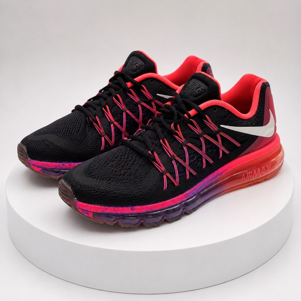 Nike Air Max 2015 Womens Running Shoes Black Crimson Purple 698903-006 Size 8